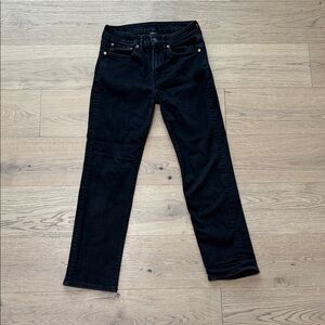 American Eagle Outfitters Black Relaxed Straight Leg Jeans Airflex+